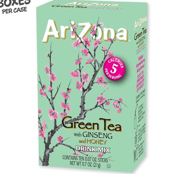 10 Boxes AriZona Green Tea with Ginseng & Honey - On-the-Go Powder Drink Mix - Picture 2 of 6